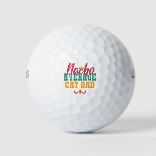 Nacho Gemiddelde kat Papa Funny Cinco De Mayo Gift Golfballen (Voorkant)