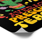 Nacho Gemiddelde kleuterleraar Cinco de Mayo Mexic Poster (Hoek)