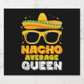 Nacho Gemiddelde Koningin Meisje Familie Cinco De Bier Etiket (Enkel label)