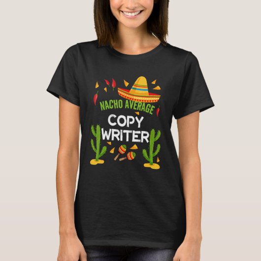 Nacho gemiddelde kopie schrijver Cinco De Mayo T-shirt (Voorkant)