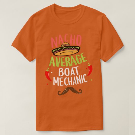 Nacho Gemiddelde kromme Mechanische Sombrero Beard T-shirt (Design voorkant)