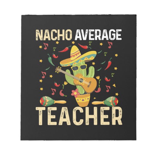Nacho Gemiddelde Leraar Cinco De Mayo Mexicaans Fe Notitieblok (Voorkant)