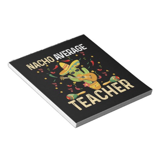 Nacho Gemiddelde leraar Cinco de Mayo Mexican Fies Notitieblok (Schuin)