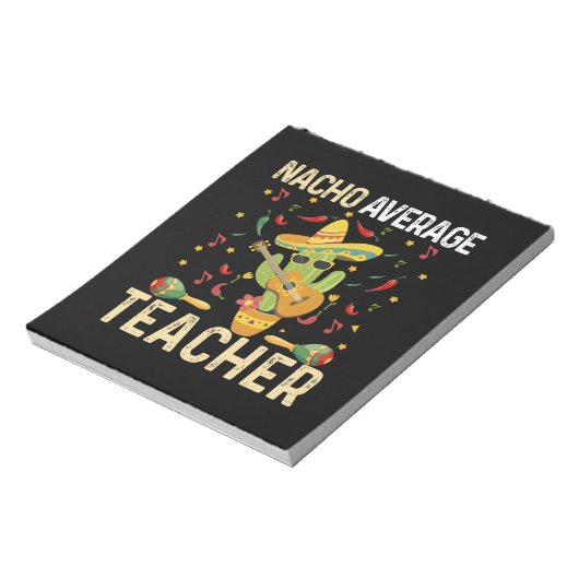 Nacho Gemiddelde leraar Cinco de Mayo Mexican Fies Notitieblok (Linkerzijde)
