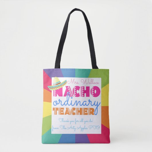 Nacho gemiddelde leraar Mexicaanse fiesta leraar t Tote Bag (Voorkant)