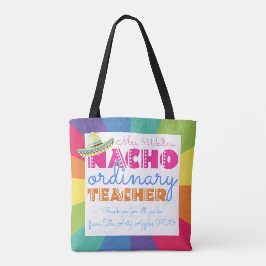 Nacho gemiddelde leraar Mexicaanse fiesta leraar t Tote Bag (Achterkant)