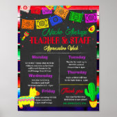 Nacho Gemiddelde Leraar Waardering Week sjabloon Poster (Voorkant)