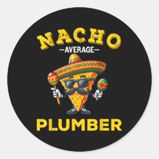 Nacho Gemiddelde Loodgieter Grappige Loodgieter Ci Ronde Sticker