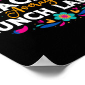 Nacho Gemiddelde Lunchdame Cinco De Mayo Matching Poster (Hoek)