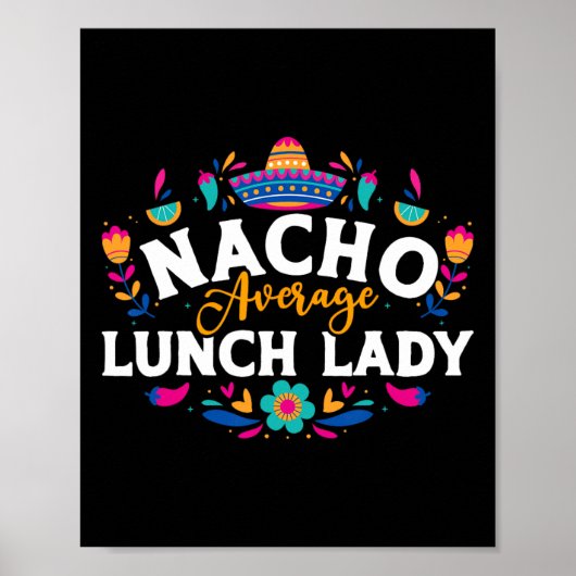 Nacho Gemiddelde Lunchdame Cinco De Mayo Matching Poster (Voorkant)