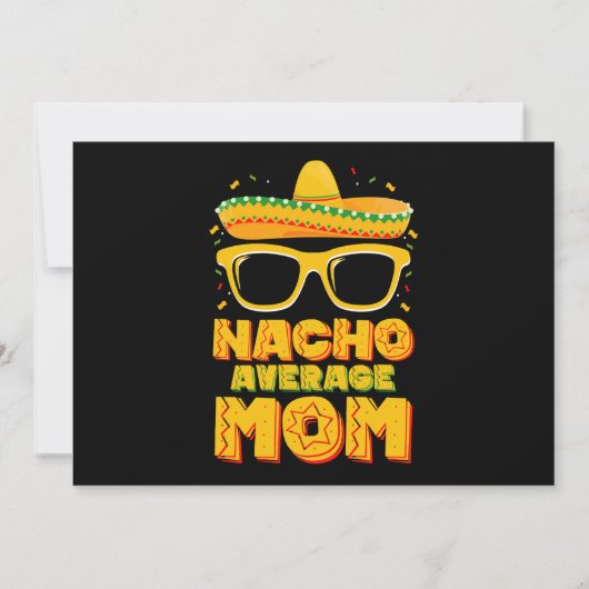 Nacho Gemiddelde Mam Cinco De Mayo Bijpassende Fam Kaart (Voorkant)