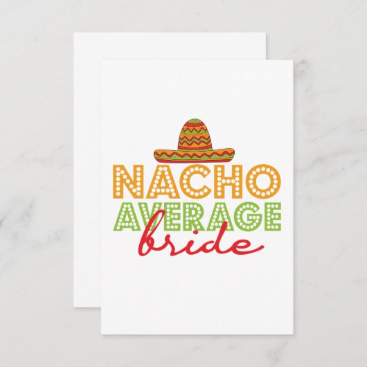 Nacho Gemiddelde Mexicaanse bruidsdag Cinco de May Bedankkaart (Voorkant / Achterkant)