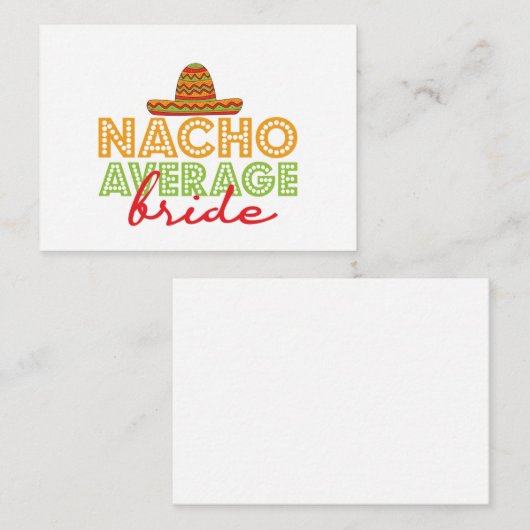 Nacho Gemiddelde Mexicaanse bruidsdag Cinco de May Notitiekaartje (Voorkant / Achterkant)