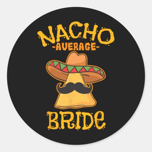 Nacho Gemiddelde Mexicaanse inco de Mayo Fiesta Ronde Sticker (Voorkant)
