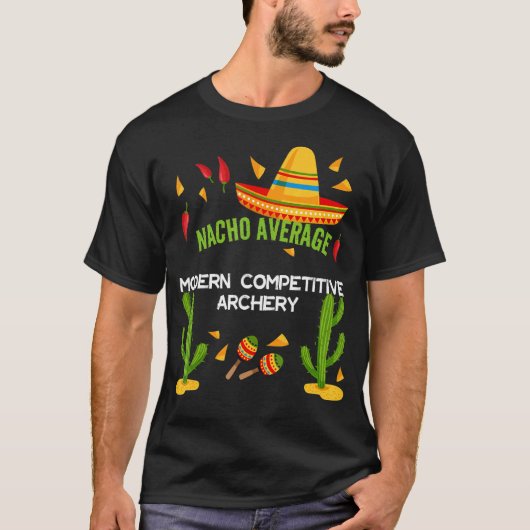 Nacho Gemiddelde Moderne Concurrerende Archery T-shirt (Voorkant)