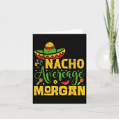 Nacho Gemiddelde Morgan Aangepaste Naam Cinco de M Kaart (Voorkant)