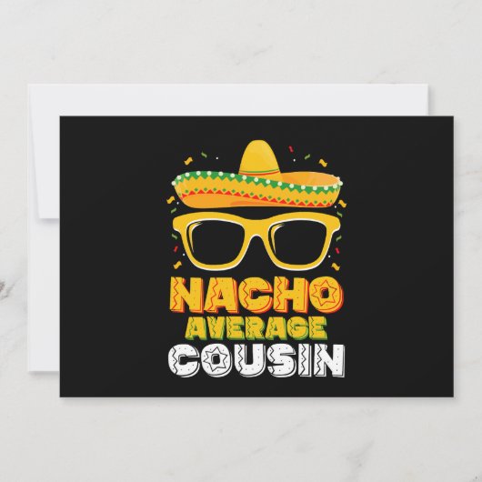 Nacho Gemiddelde Neef Familie Cinco De Mayo Kaart (Voorkant)