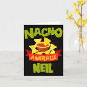 Nacho gemiddelde neil grappige verjaardag naam cad kaart (Gele Bloem)