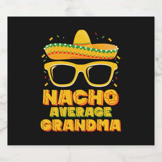 Nacho Gemiddelde Oma Cinco De Mayo Familie Bier Etiket (Enkel label)
