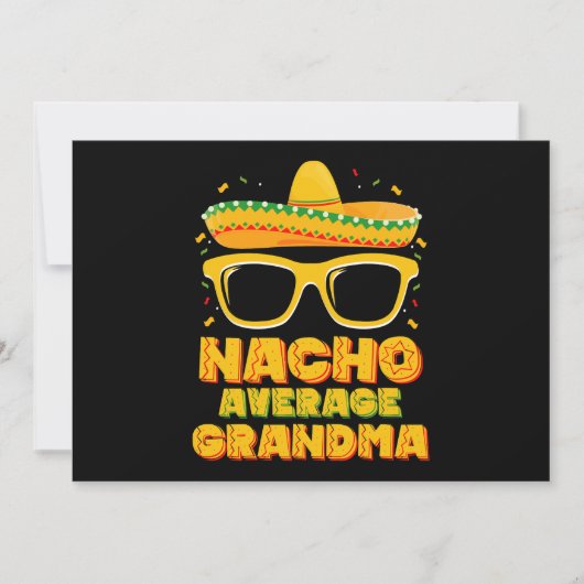 Nacho Gemiddelde Oma Cinco De Mayo Familie Kaart (Voorkant)