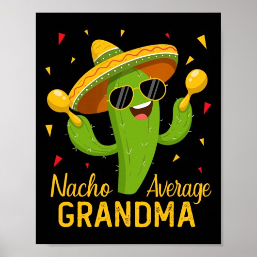 Nacho Gemiddelde Oma Cinco de Mayo Fiesta Party Poster (Voorkant)