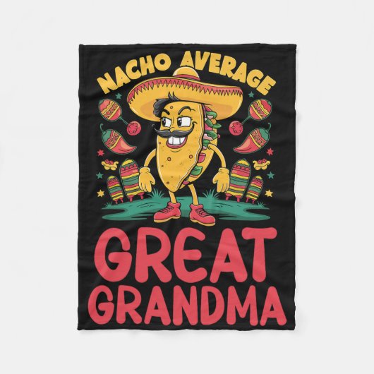 Nacho Gemiddelde Oma Mexicaanse Matching Cinco Fleece Deken (Voorkant)