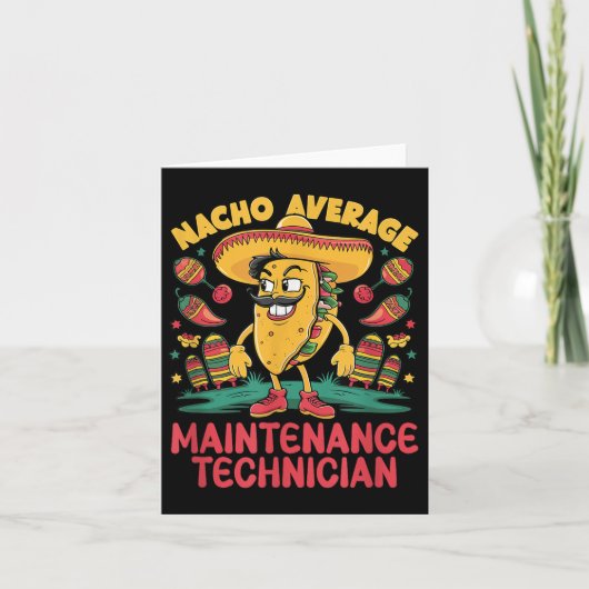 Nacho gemiddelde onderhoudstechnicus Cinco de Mayo Kaart (Voorkant)
