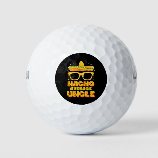 Nacho Gemiddelde Oom Cinco De Mayo Bijpassende Fam Golfballen (Voorkant)