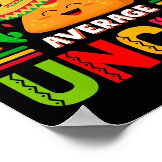 Nacho Gemiddelde Oom Familie Mannen Vaders Dag Poster (Hoek)