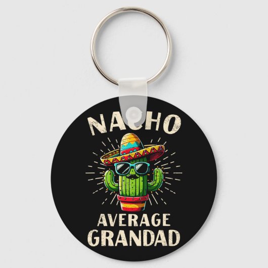 Nacho Gemiddelde Opa Grappig Beste Opa Cinco De Sleutelhanger (Voorkant)