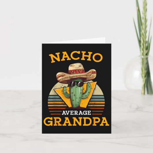 Nacho Gemiddelde Opa Grappig Mexicaanse Papa Retro Kaart (Voorkant)