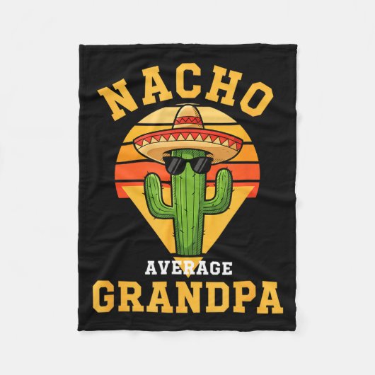 Nacho gemiddelde opa grappige cactus sombrero cinc fleece deken (Voorkant)
