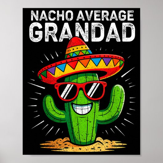 Nacho gemiddelde opa grappige cinco de mayo mexica poster (Voorkant)