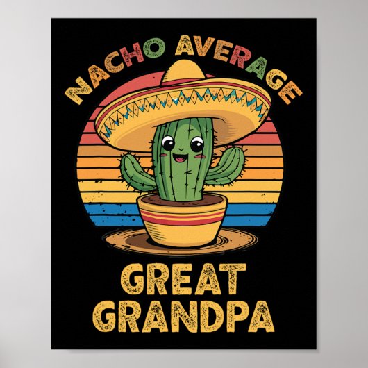 Nacho Gemiddelde Opa Matching Mexicaanse Cinco Poster (Voorkant)