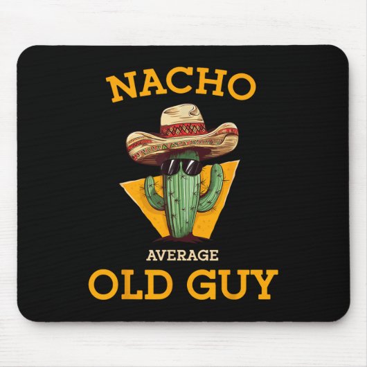 Nacho Gemiddelde Oud Guy Grappige Mexicaanse Senio Muismat (Voorkant)