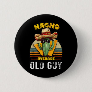 Nacho Gemiddelde Oude Man Grappig Mexicaans Vintag Ronde Button 5,7 Cm