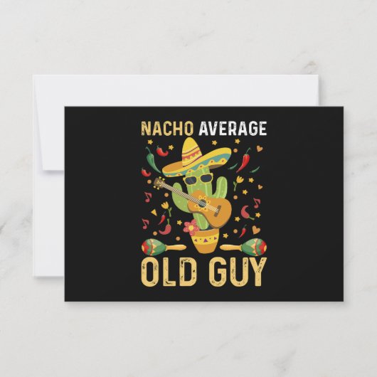 Nacho gemiddelde oude man humor zeggen oude man bedankkaart (Voorkant)