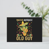 Nacho gemiddelde oude man humor zeggen oude man bedankkaart (Staand voorkant)