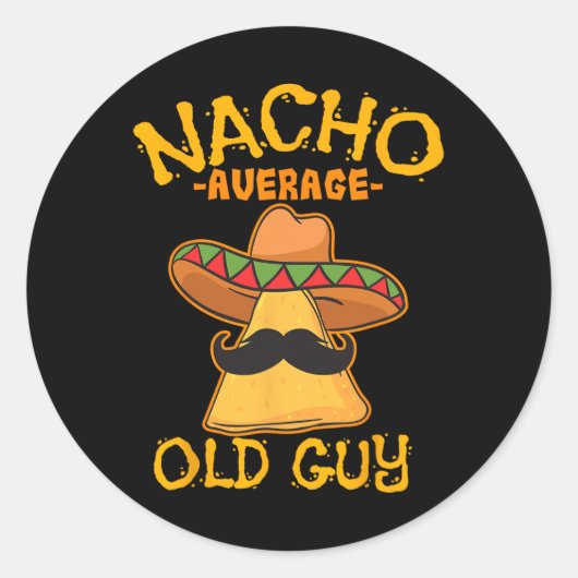 Nacho gemiddelde oude man Mexicaanse grootvader Ci Ronde Sticker (Voorkant)