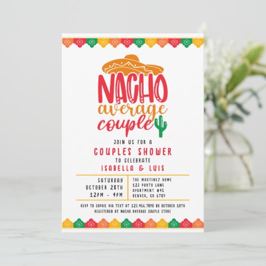 Nacho Gemiddelde paar Douche Foto Kaart (Staand voorkant)