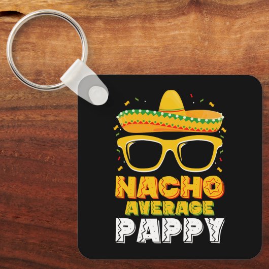 Nacho Gemiddelde Papa Familie Cinco De Mayo Sleutelhanger (Voorkant)