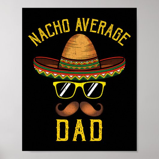 Nacho Gemiddelde Papa Grappig Cinco De Mayo Mexica Poster (Voorkant)