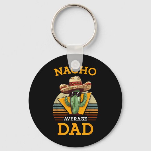 Nacho Gemiddelde Papa Grappige Vader Joke Cinco Sleutelhanger (Voorkant)