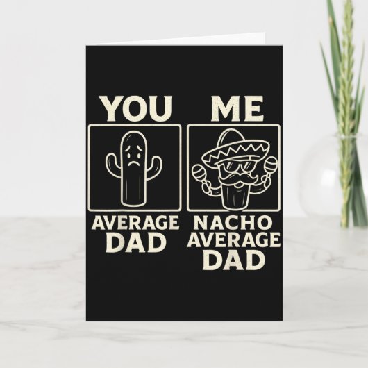 Nacho gemiddelde papa leuk cactus sombrero ontwerp kaart (Voorkant)