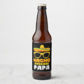 Nacho Gemiddelde Papa Vader Familie Cinco De Mayo Bier Etiket (Voorkant)