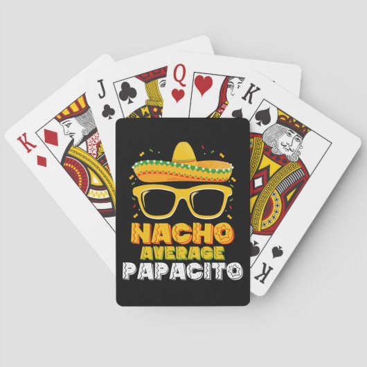 Nacho Gemiddelde Papacito Vader Familie Cinco De M Pokerkaarten (Achterkant)