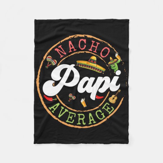 Nacho Gemiddelde Papi Cactus Cinco de Mayo Matchin Fleece Deken (Voorkant)