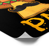 Nacho Gemiddelde Papi vader Papa Papa Cinco De Poster (Hoek)