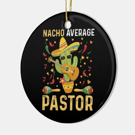 Nacho Gemiddelde pastoor religieus leider Cinco de Keramisch Ornament (Links)
