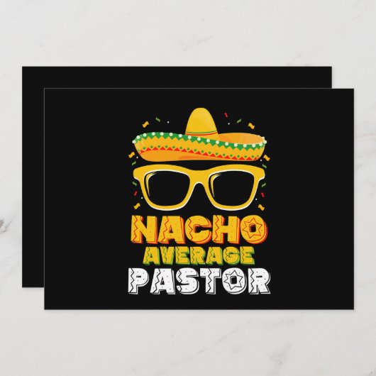 Nacho Gemiddelde Pastor Cinco de Mayo Kaart (Voorkant / Achterkant)
